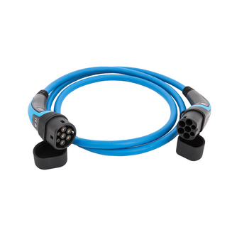 Ladekabel Typ 2 blau go-e 2,5 m - 7,5 m (bis 22 kW)